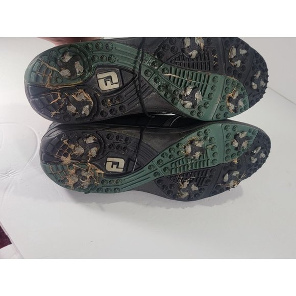 Footjoy‎ Greenjoys Golf Shoes Men's Size 11 Black Leather Cleat 45538 - Picture 3 of 7